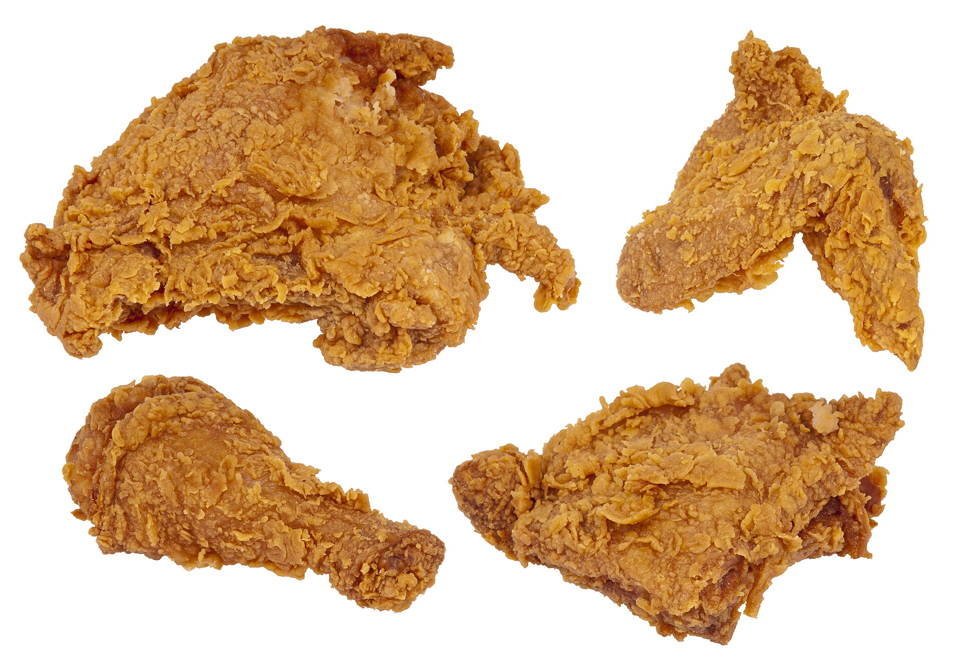 A fried chicken thigh